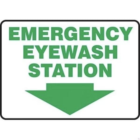 Accuform Emergency Eyewash Station, Dura-Plastic, 10 in x 14 in, Mounting Holes MFSD569XT